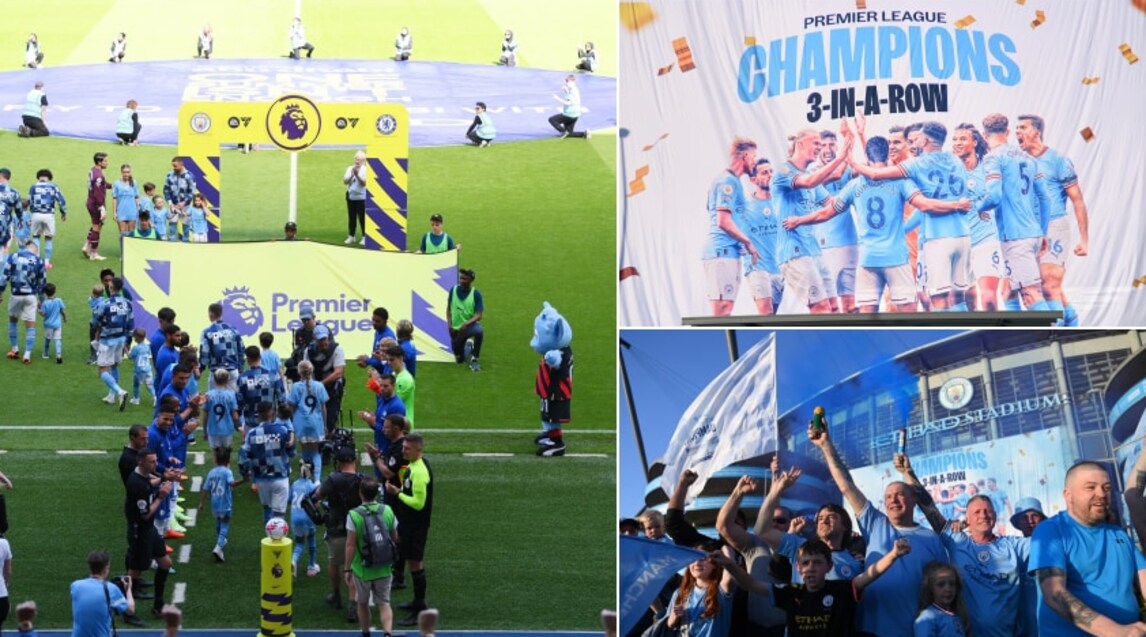 Manchester City campione: pasillo de honor per la vittoria della Premier