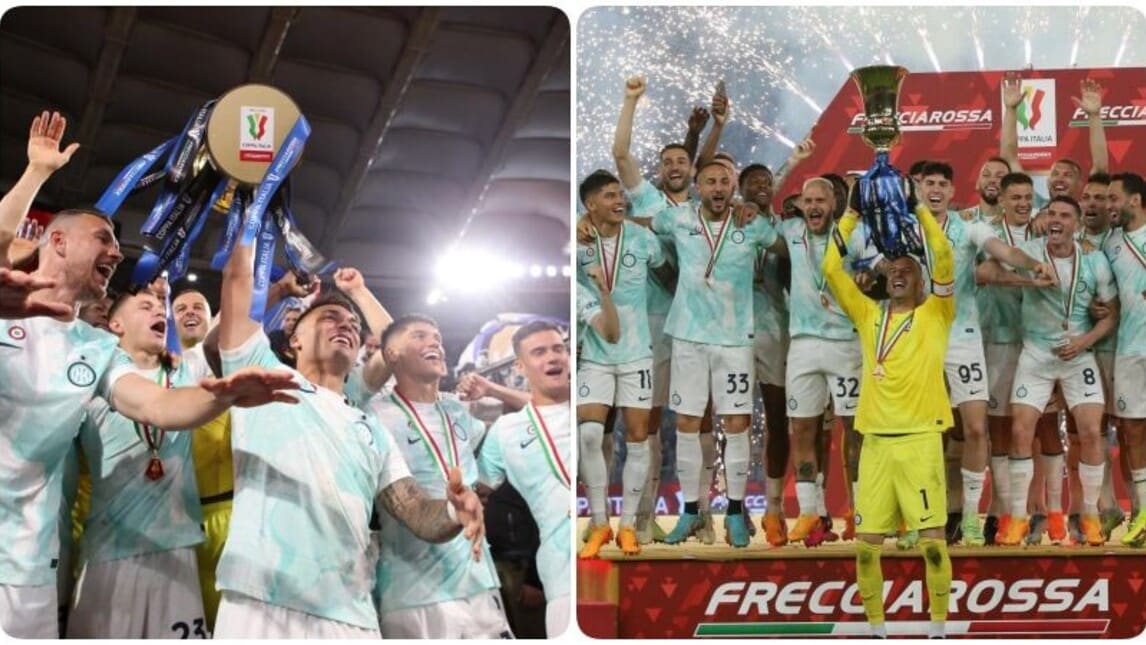 Festa Inter: Handanovic alza al cielo la Coppa Italia