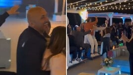 Napoli, Spalletti si diverte col trenino scudetto: le immagini sono virali