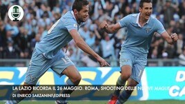 La Lazio ricorda il 26 maggio. Roma, shooting delle nuove maglie