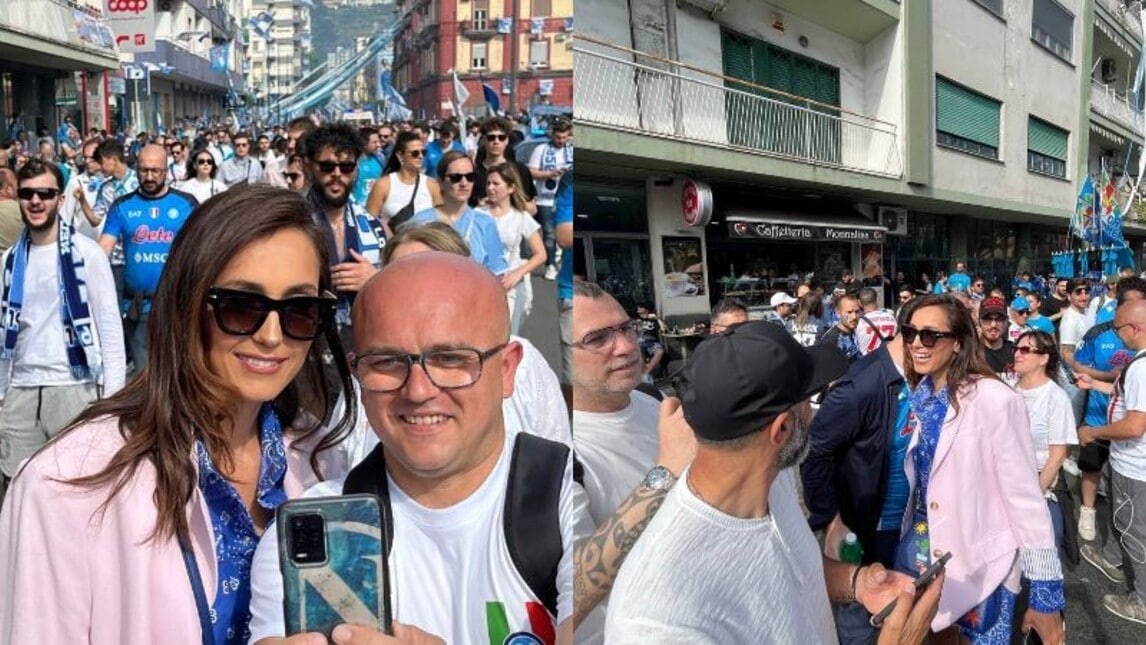 Napoli, anche Caterina Balivo celebra lo scudetto