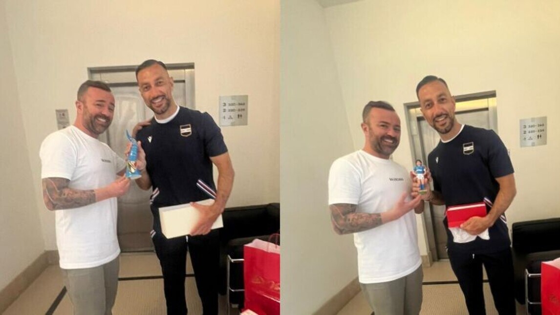 A Quagliarella il corno azzurro portafortuna