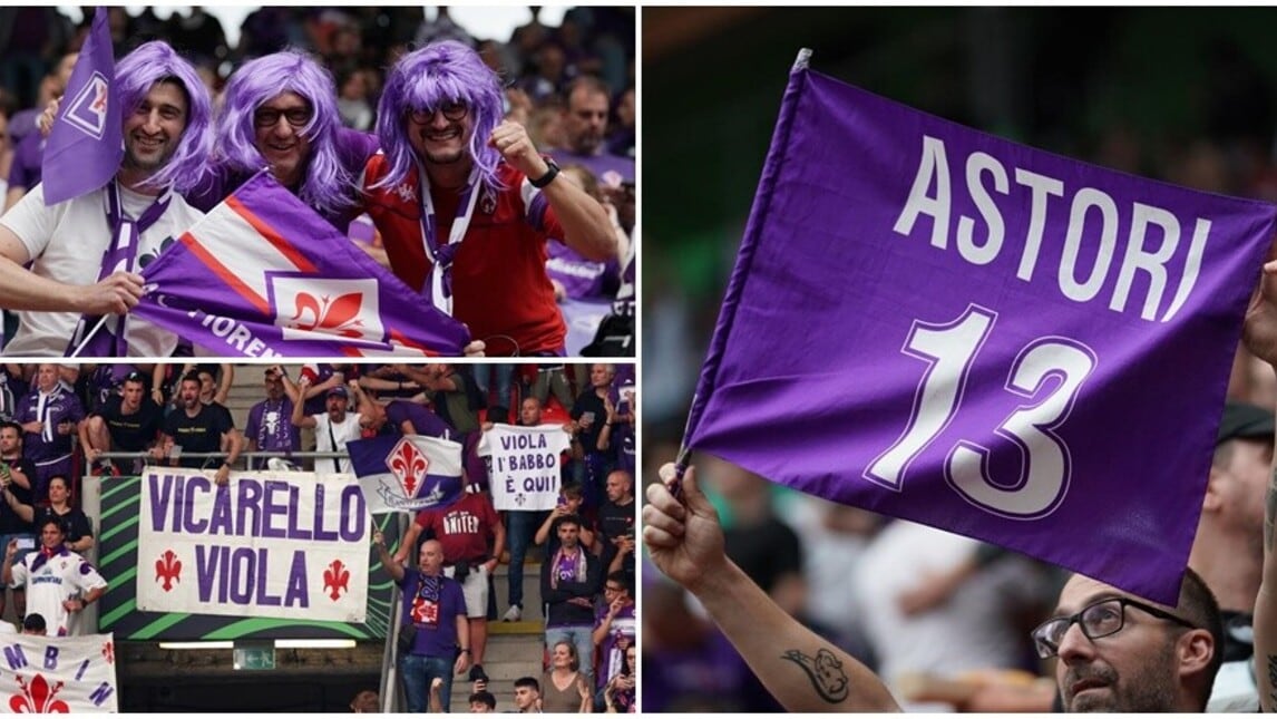 Fiorentina-West Ham: i tifosi viola dedicano la finale ad Astori
