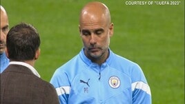 Del Piero-Guardiola, lungo colloquio durante la rifinitura inglese