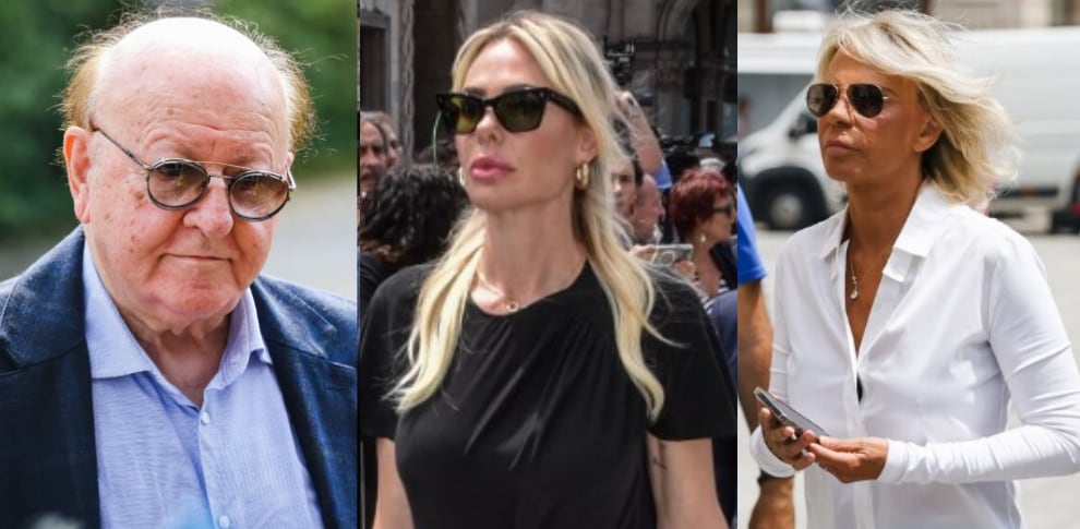 Da Boldi a De Filippi, il mondo della tv unito al funerale di Berlusconi