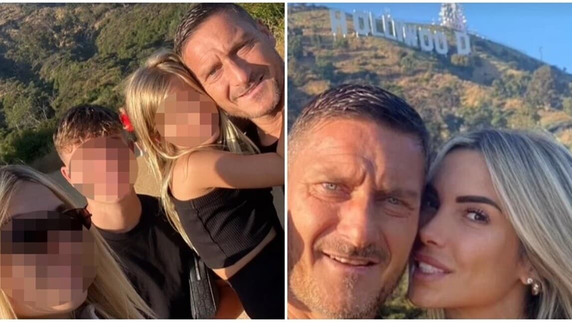 Totti e Noemi, la famiglia 'allargata' in vacanza a Los Angeles