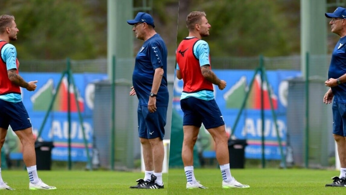 Lazio, Sarri dirige tutti. Poi il colloquio con Immobile