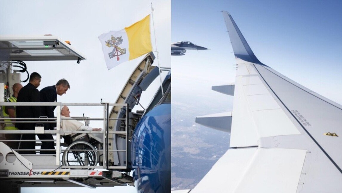 Roma, ecco l'aereo del Papa su cui viaggeranno i giallorossi