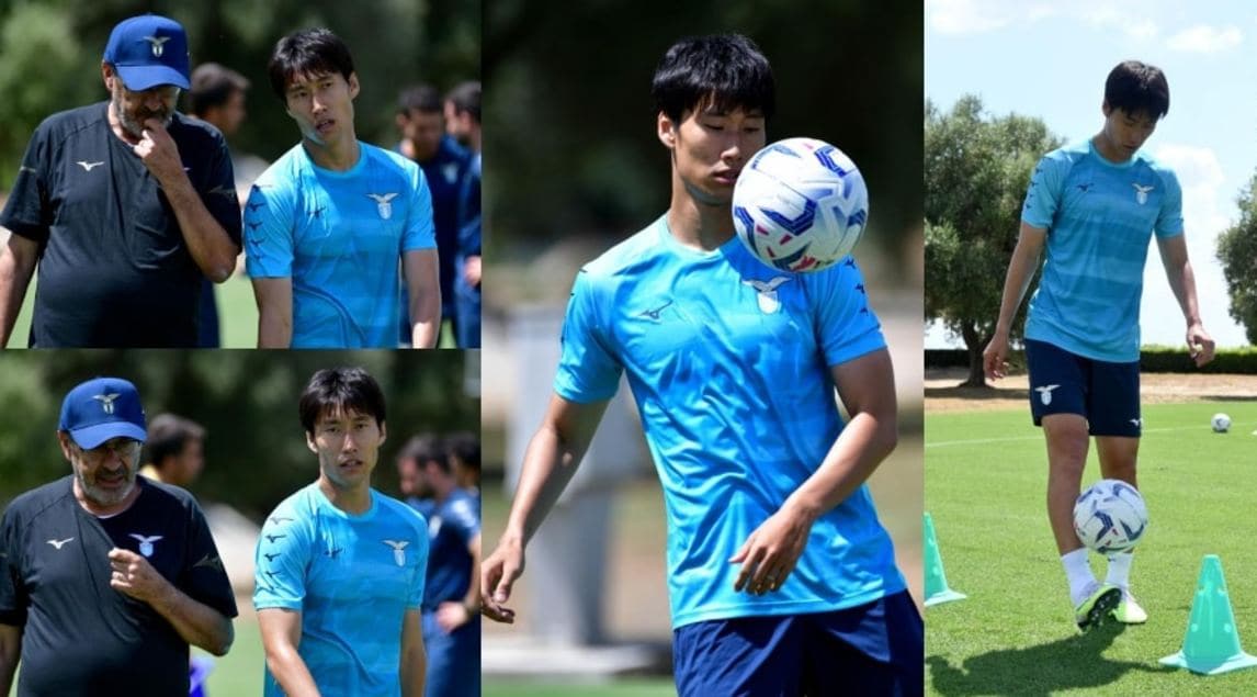 Lazio, Sarri abbraccia Kamada: primo confronto, poi il campo