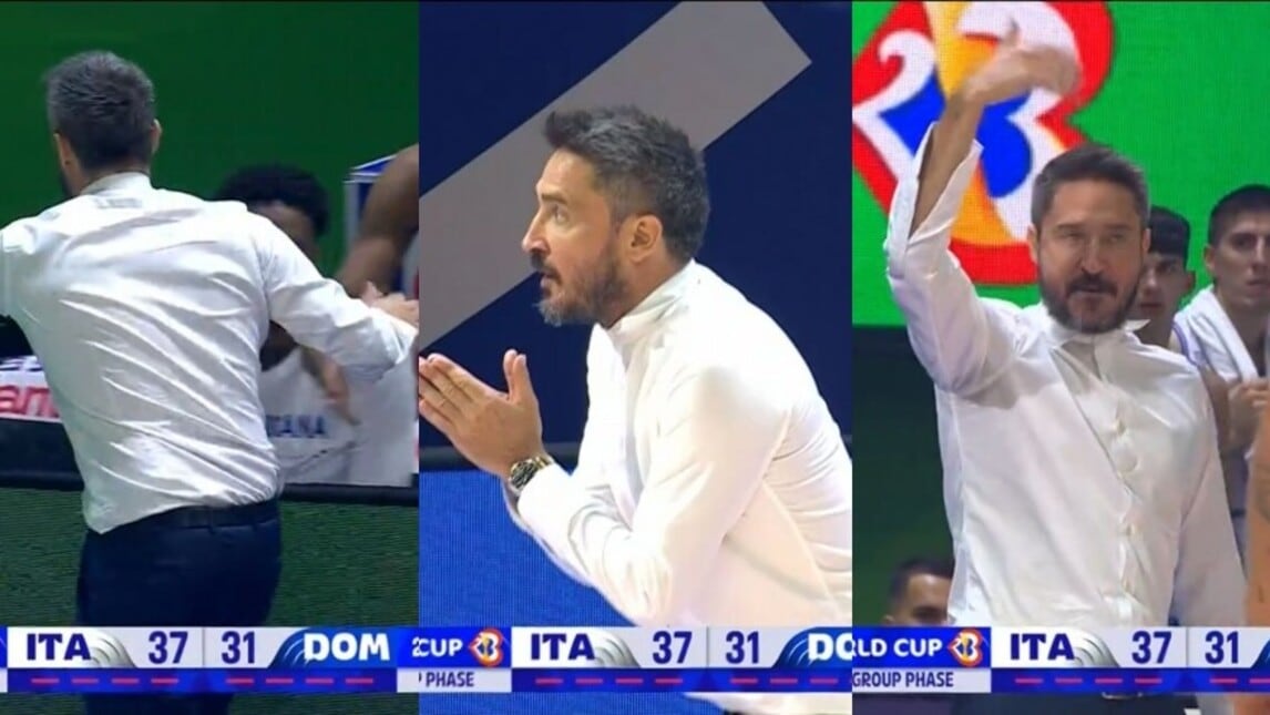 Pozzecco espulso da Italia-Rep.Dominicana: è una furia