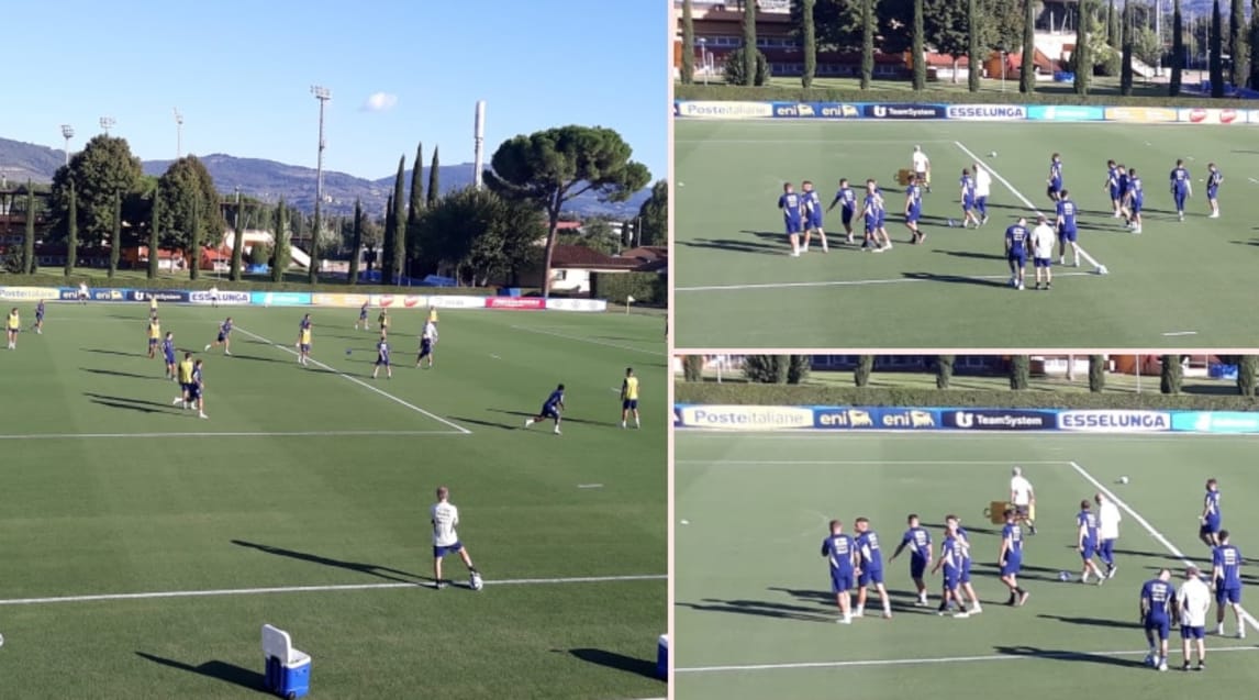 Italia, primo allenamento per Spalletti: c'è un quadrato a centrocampo