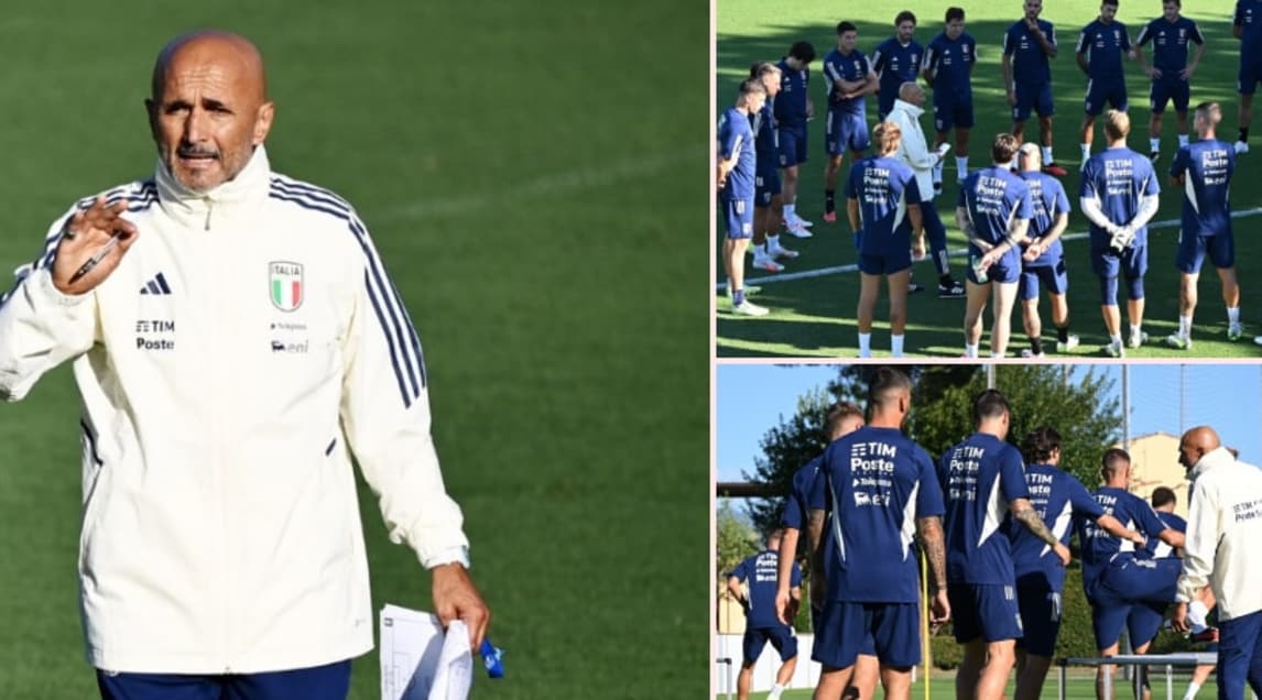 Spalletti, primo allenamento con l'Italia: discorso alla squadra e molta intensità