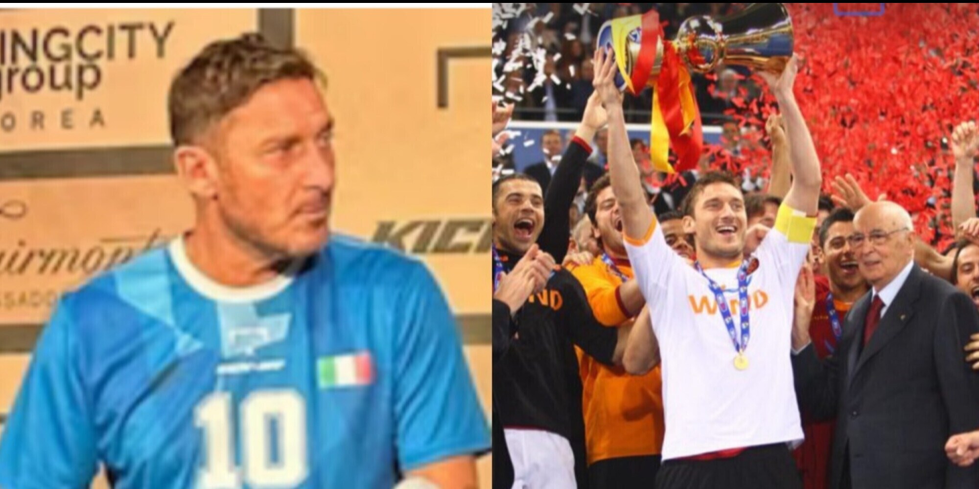 Totti, dalla Corea il commovente ricordo di Napolitano