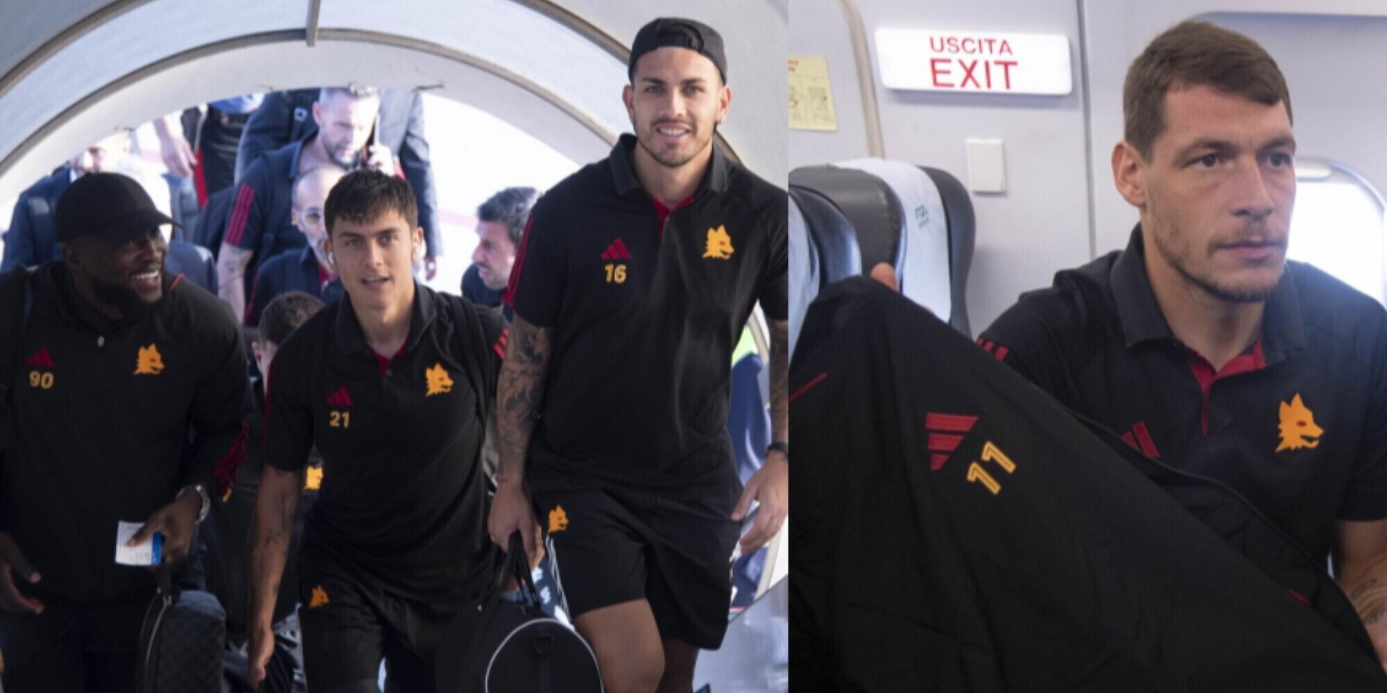 Roma atterrata a Torino: c'è anche Pellegrini tra sorrisi e l'affetto dei tifosi
