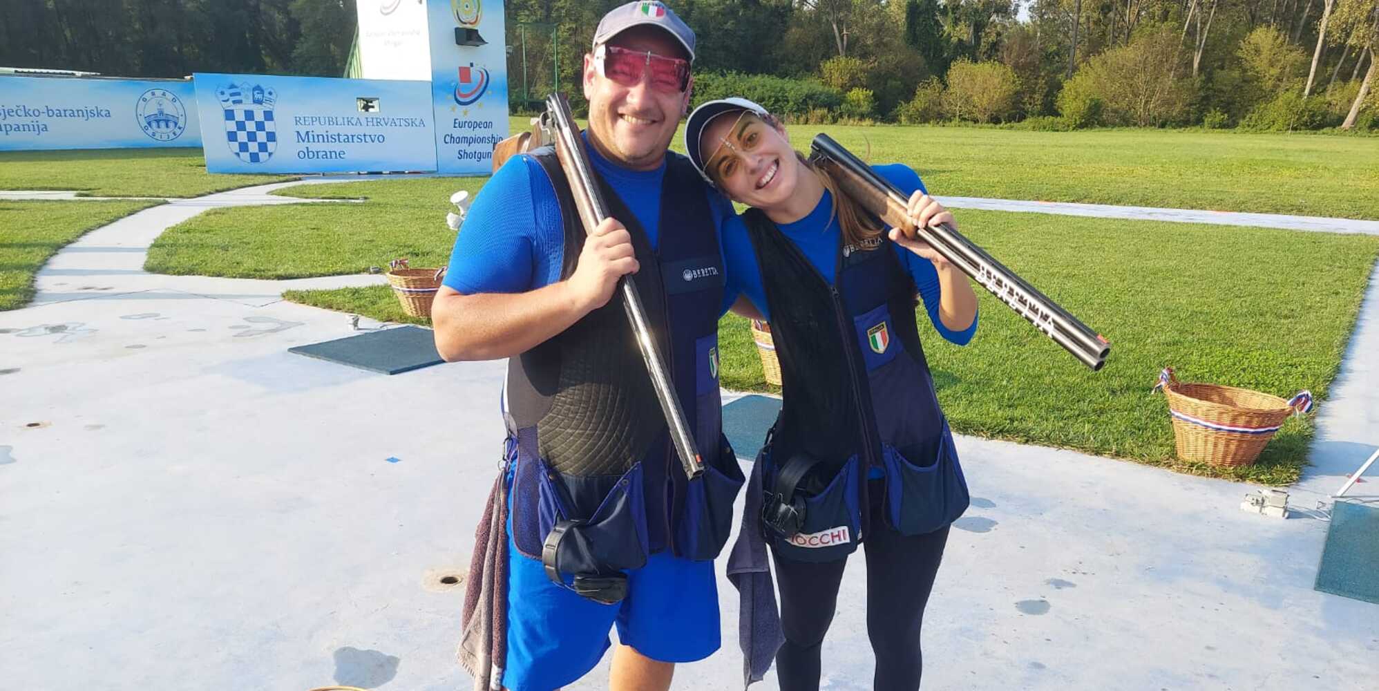 Jessica Rossi e Massimo Fabbrizi campioni d'Europa nel Mixed Team di Trap