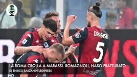 La Roma crolla a Marassi. Romagnoli, frattura al naso