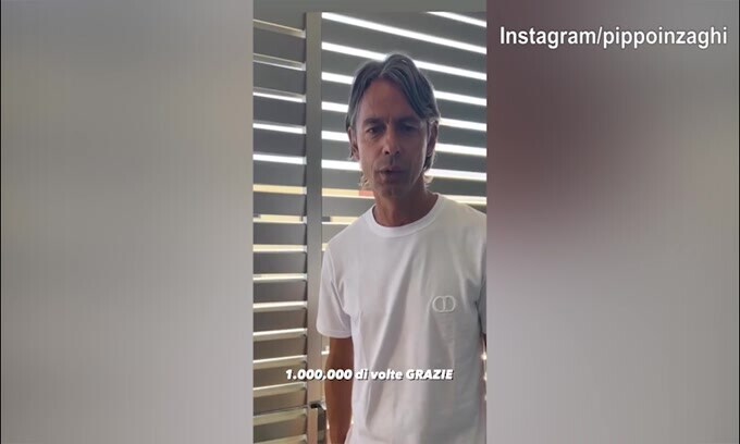 1 milione di follower, Inzaghi ringrazia