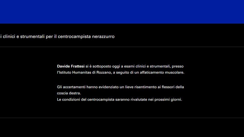 Inter, Frattesi ko: salta Salernitana e Benfica