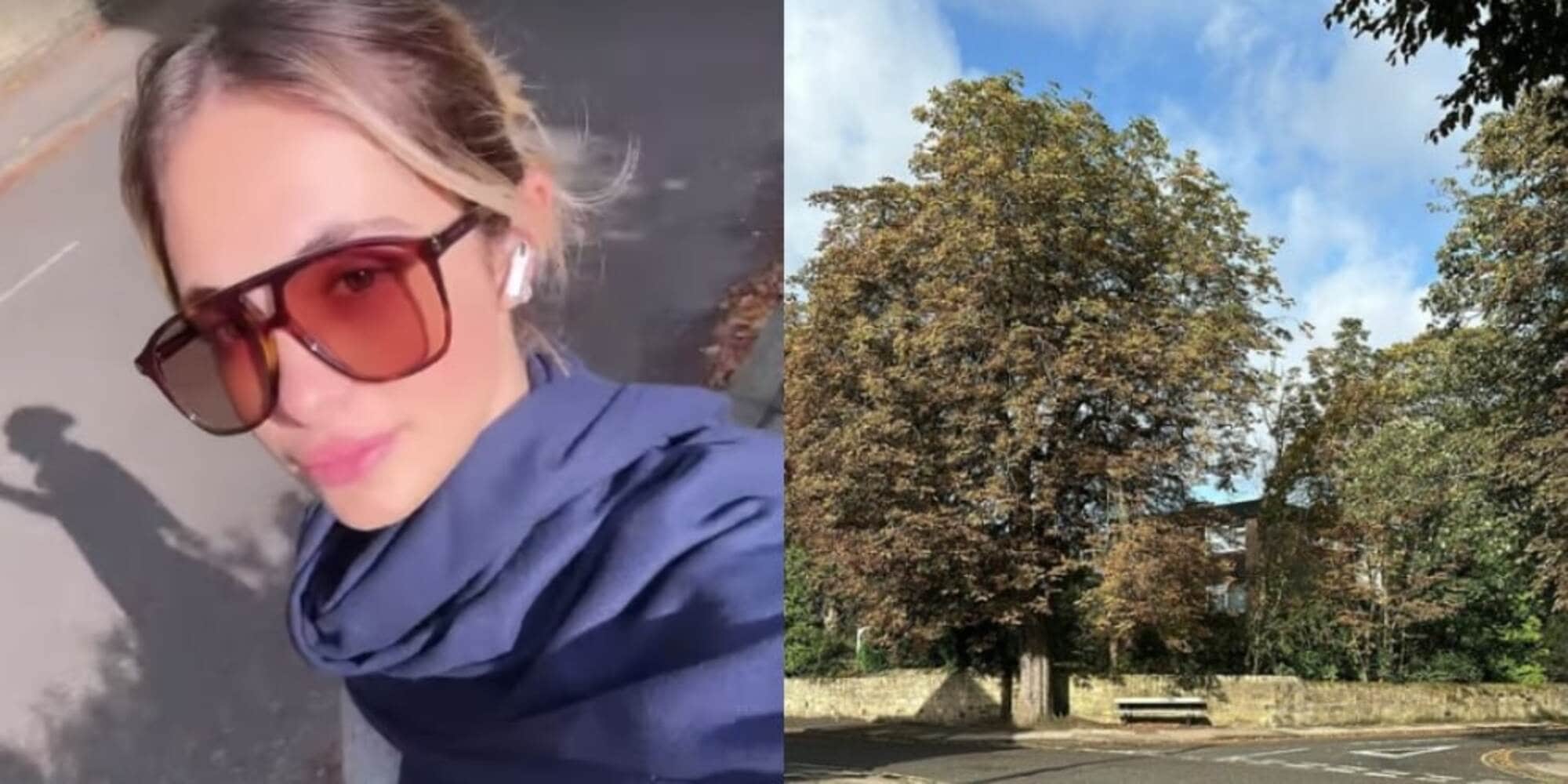 Lady Tonali si gode l'autunno inglese: la passeggiata per Newcastle
