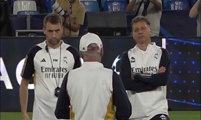 Real Madrid, allenamento al "Maradona"