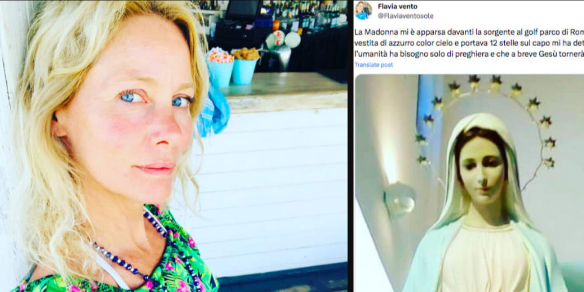 Flavia Vento e l’apparizione della Madonna: "È successo in un campo da golf"