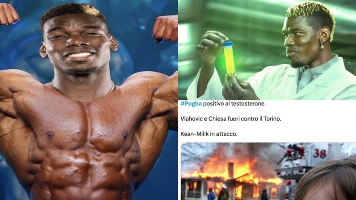 Pogba, confermata la positività al testosterone: il web si scatena con le ironie