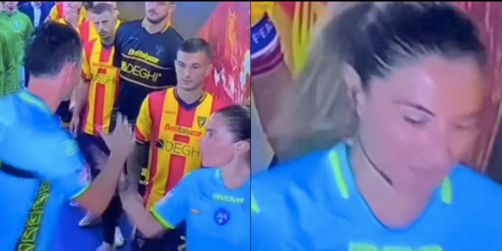 L'arbitro Sacchi nella bufera: il gesto all'assistente donna scatena il web