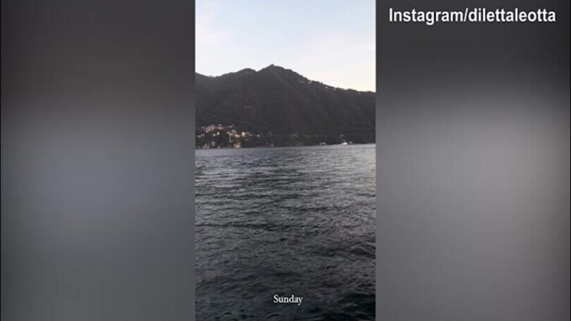 Giornata sul lago di Como per Diletta Leotta