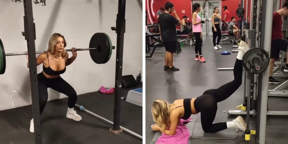 Chiara Frattesi, l'allenamento è super sexy