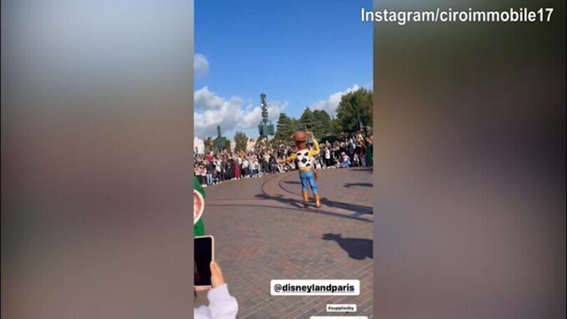 Lazio, Immobile si gode Disneyland Paris