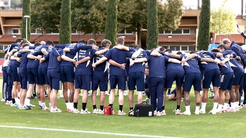Allenamento a Coverciano per gli Azzurri