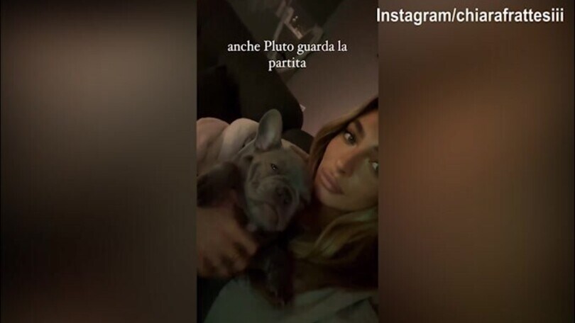 Inghilterra-Italia, davanti alla tv ci sono Chiara Frattesi e...Pluto