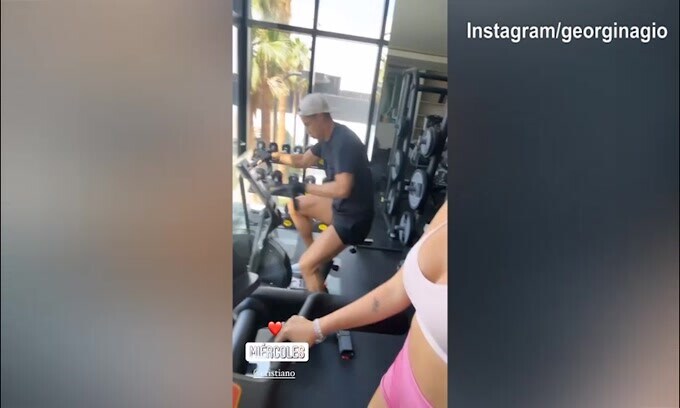 Mercoledì in palestra per Georgina e CR7