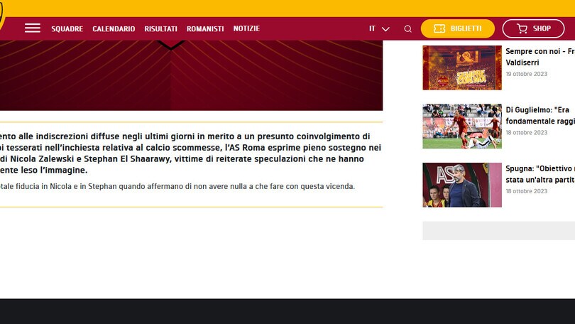Roma, nota ufficiale: "Pieno sostegno a Zalewski e El Shaarawy"