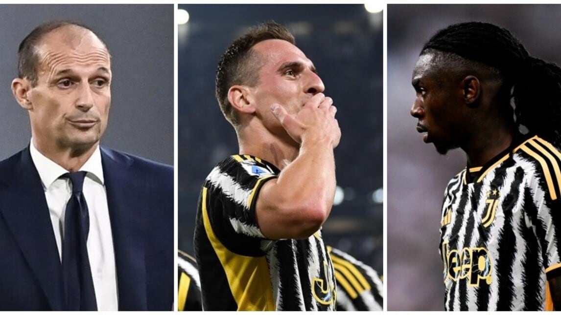 Juve-Milan, la probabile di Allegri: spazio alla coppia Milik-Kean