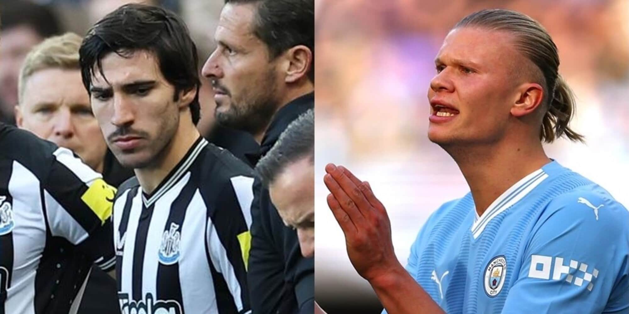 Tonali in campo con il Newcastle. Haaland piega De Zerbi, Guardiola in testa