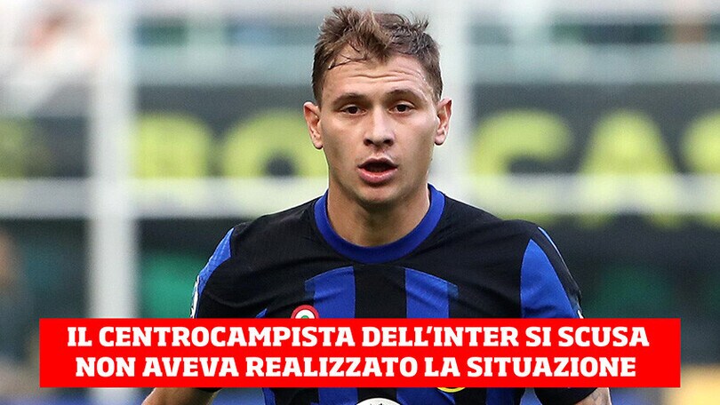 Barella ammonito per proteste, dopo l'uscita di Schuurs