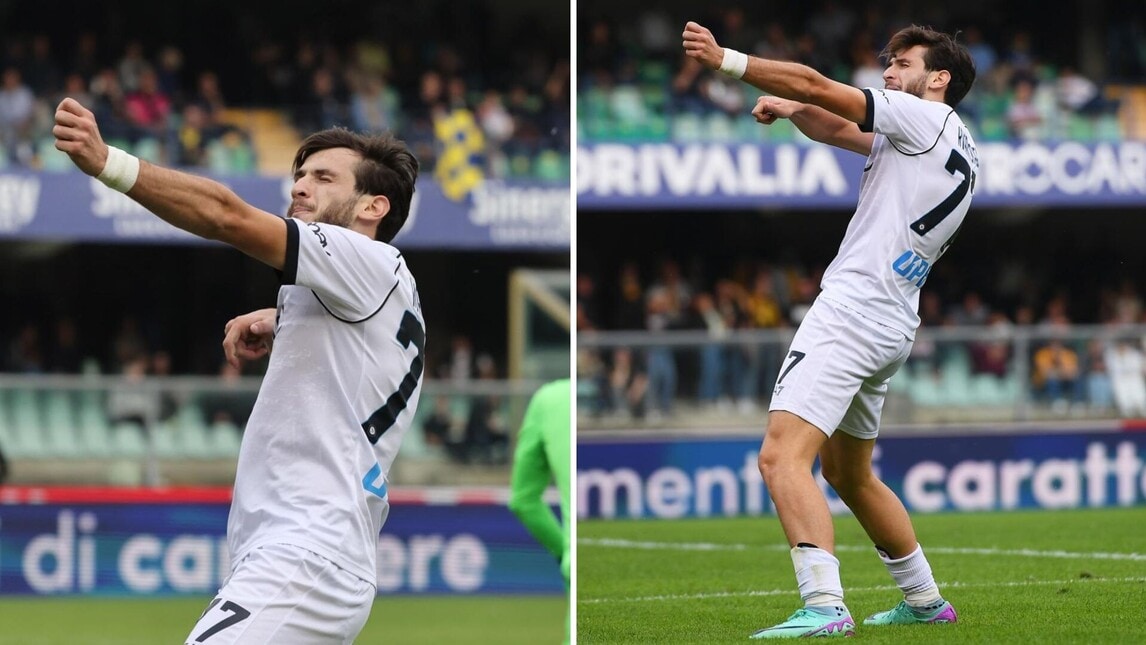 Kvaratskhelia, debutto della nuova esultanza contro il Verona