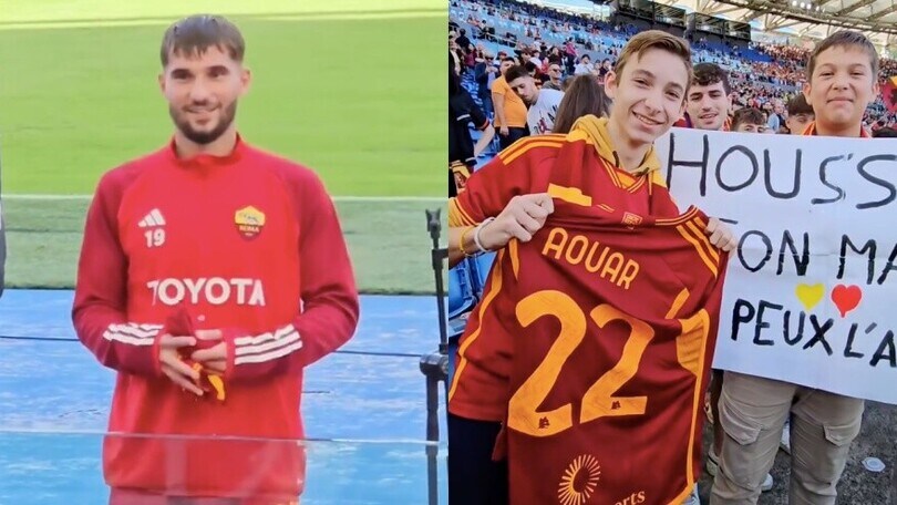 Il regalo di Aouar a un bambino della Roma
