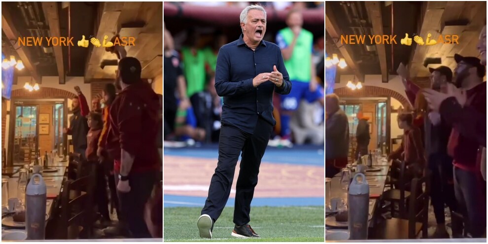 Mourinho si esalta per la festa del Roma Club New York al gol di El Shaarawy