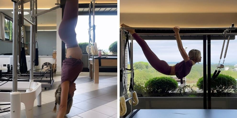 Elena Santarelli, che acrobazie col pilates!