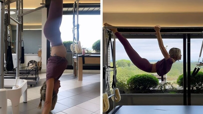 Elena Santarelli, che acrobazie col pilates!
