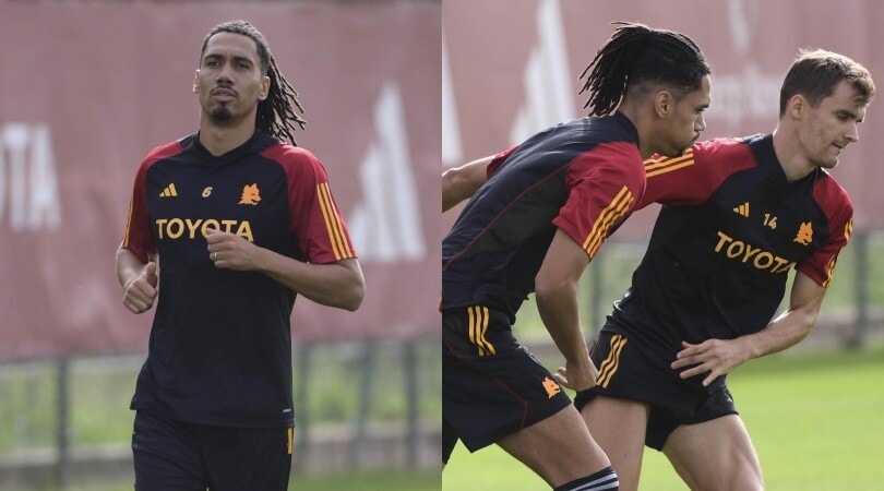 Roma, sorriso Smalling: guarda come si allena