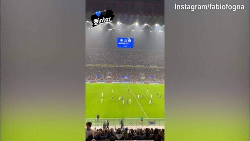 L'Inter vince contro il Salisburgo, Fognini osserva dalla tribuna