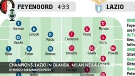 Champions, Lazio in Olanda. Tennis, Sinner cerca la rivincita