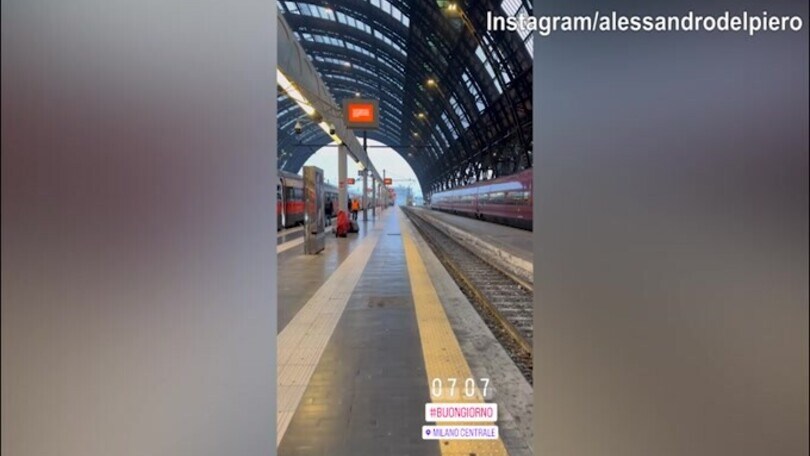 7 del mattino, Alex Del Piero in partenza da Milano centrale