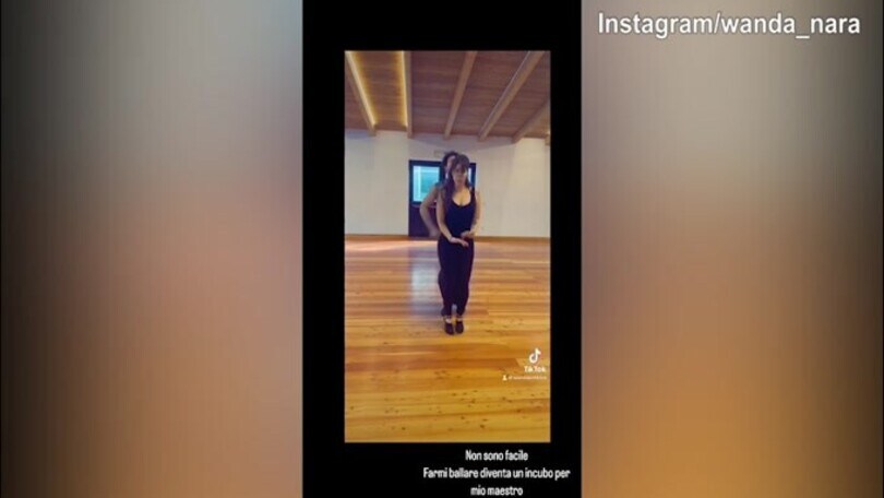 Wanda Nara, proseguono le prove di ballo