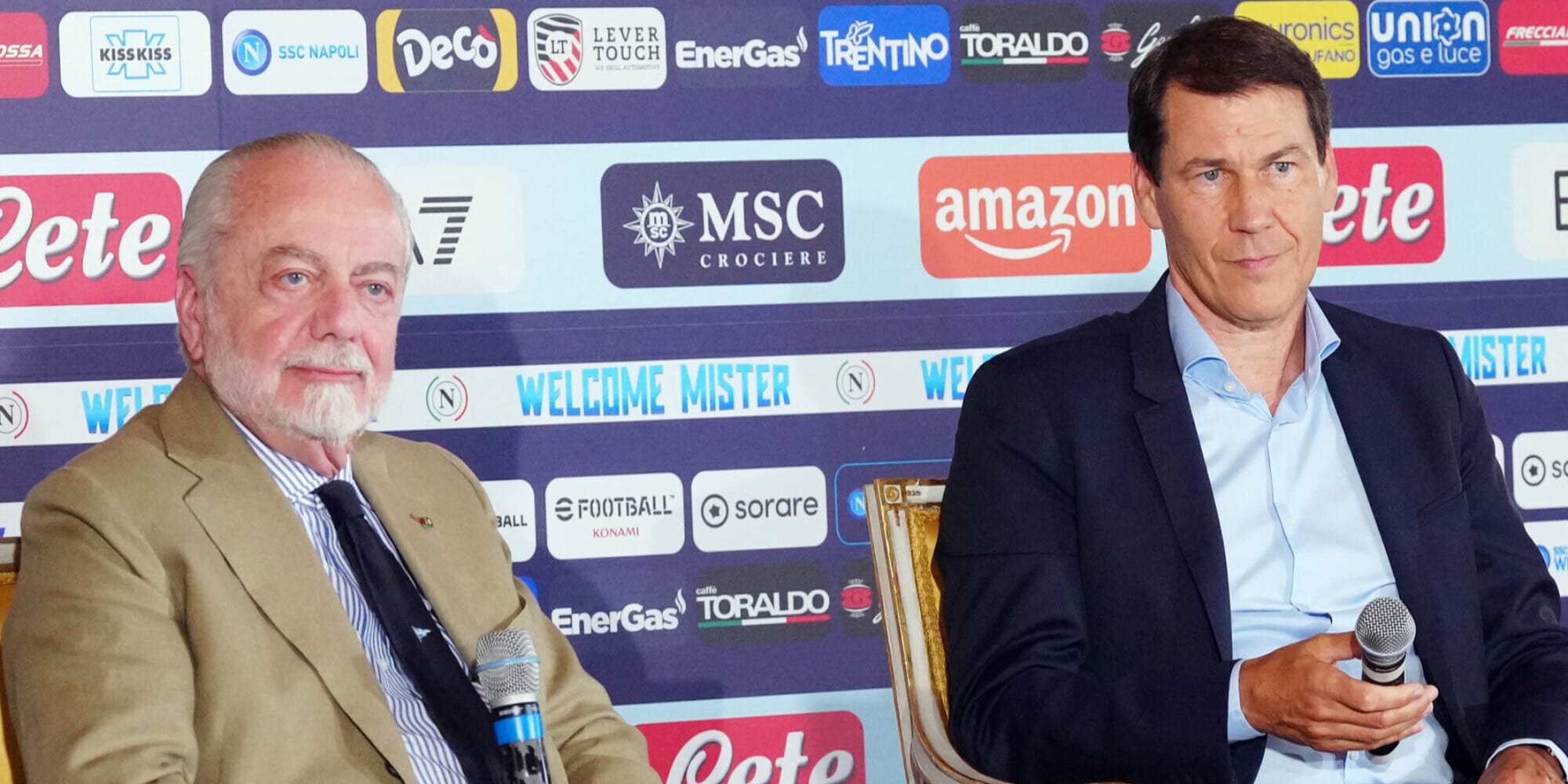 Napoli-Milan, il retroscena: De Laurentiis nello spogliatoio all'intervallo