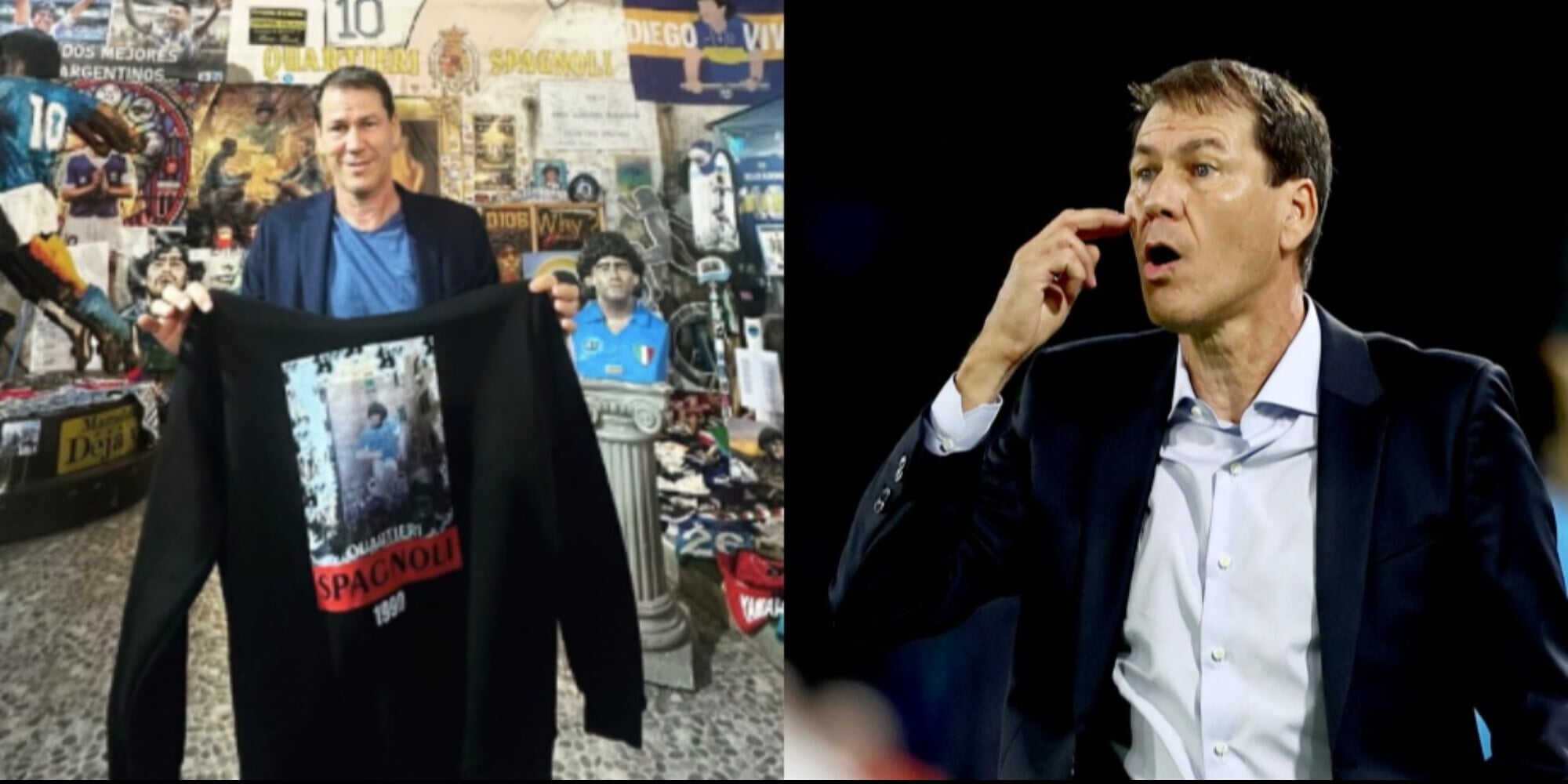 Garcia, visita al murales di Maradona nel giorno del compleanno di Diego