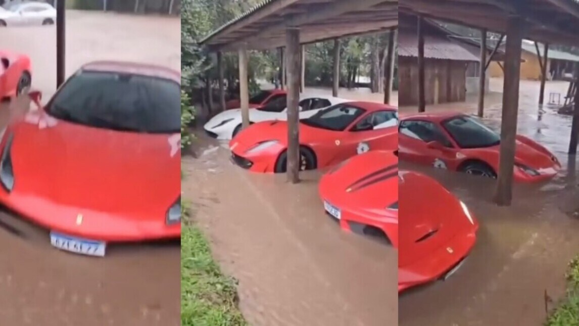 L'alluvione in Brasile colpisce anche le Ferrari